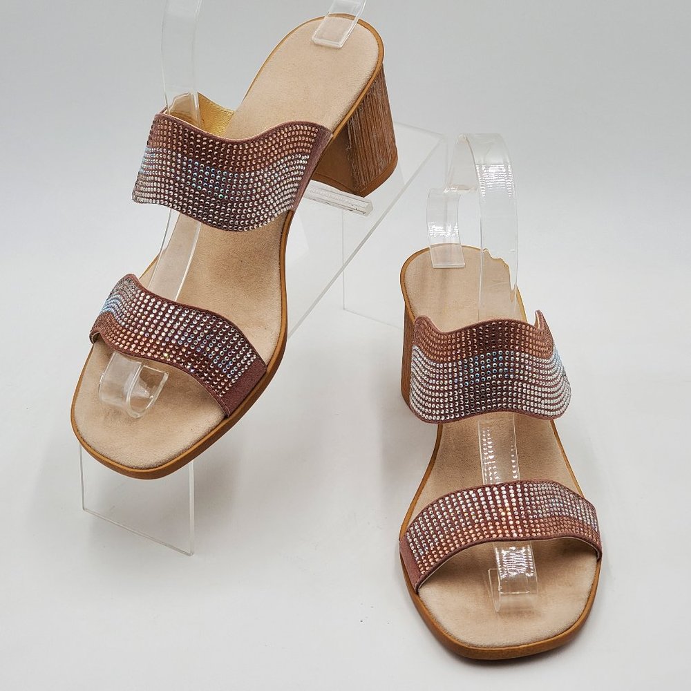 Onex Rhinestone Block Heel Sandals - Picture 6 of 16